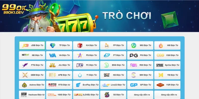 Một số nhà cung cấp game được 99OK kéo API cho hội viên trải nghiệm Một số nhà cung cấp game được 99OK kéo API cho hội viên trải nghiệm